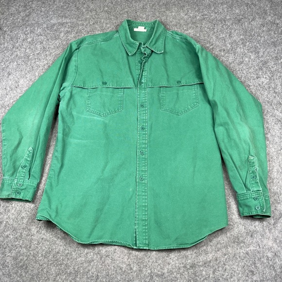 Cowboy's Only Other - Vintage Cowboy Only Western Shirt Mens XL Rodeo Storm Yoke Back Canvas Green USA